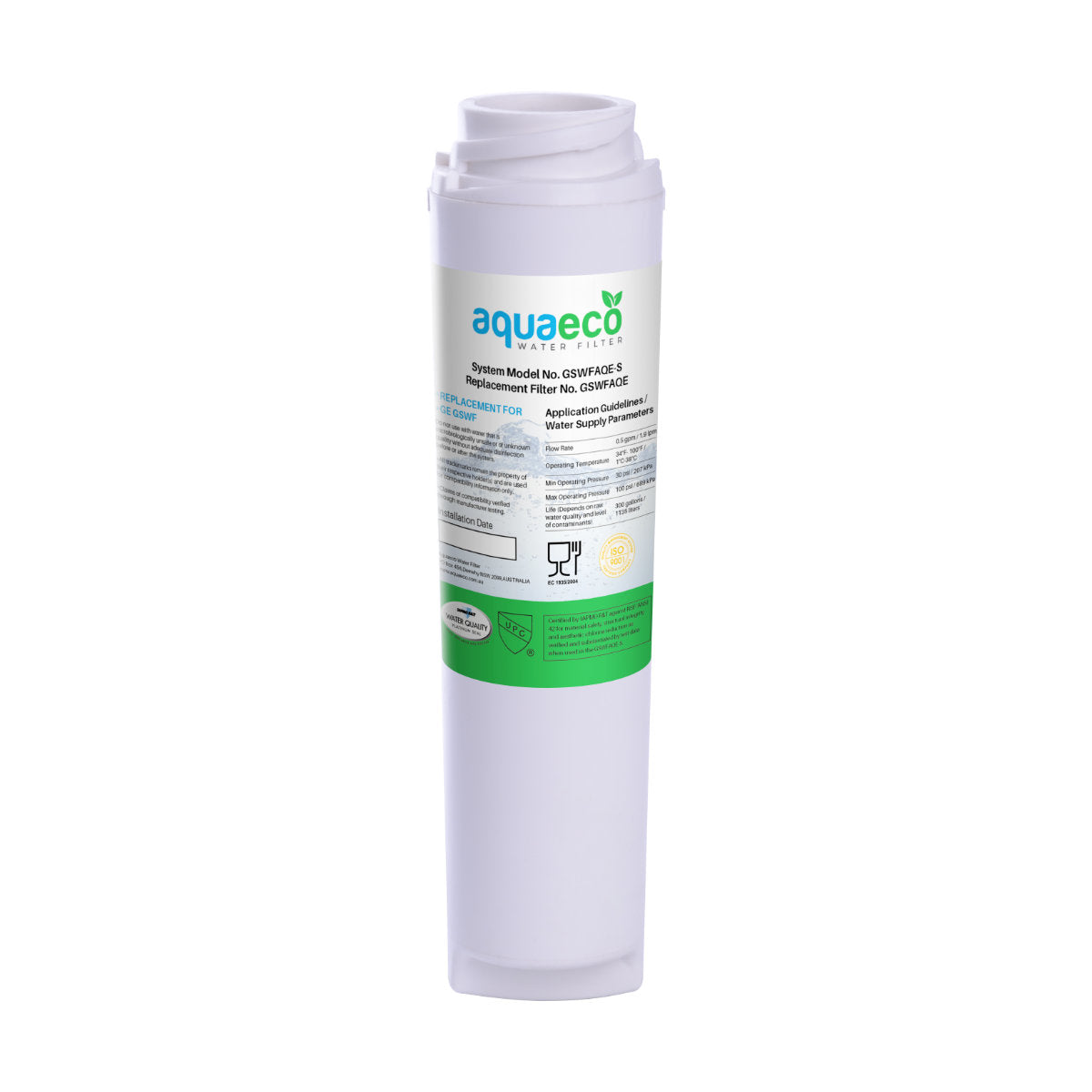 GE Refrigerator GSWF Compatible Water Filter