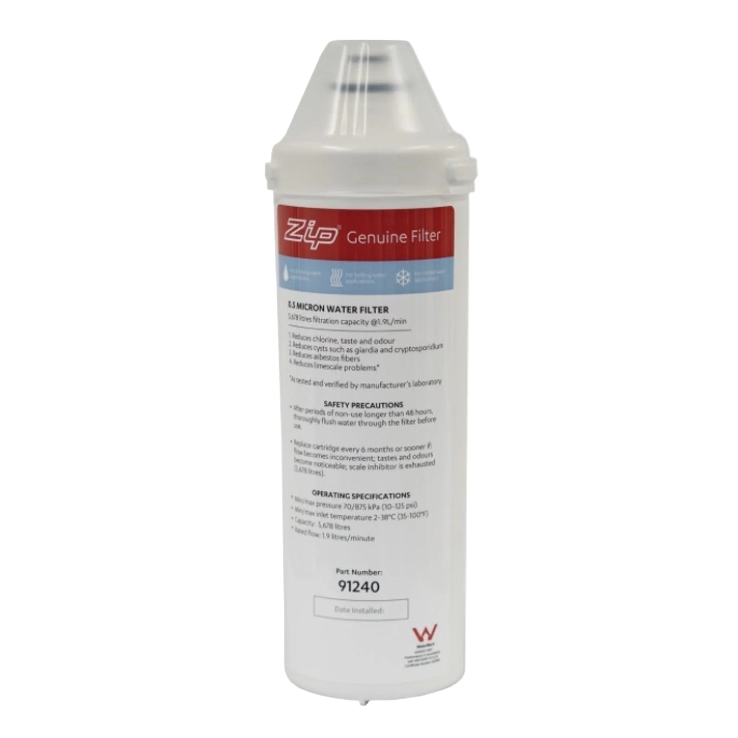 Zip 91240 Genuine 0.5 Micron Water Filter