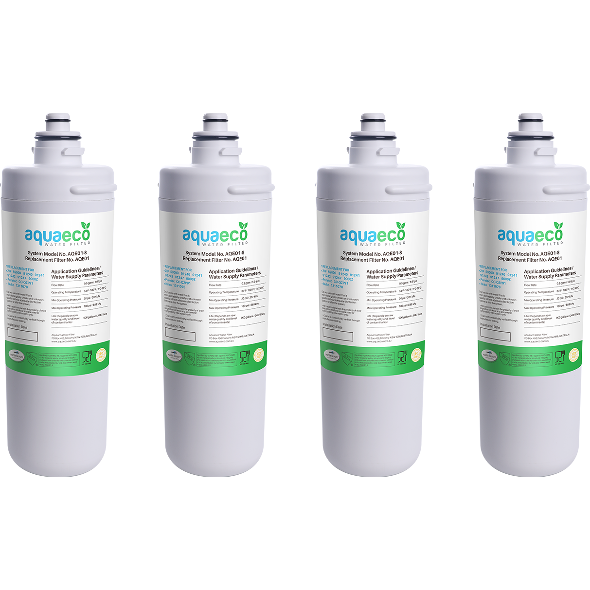 ZIP 91240 Hydrotap Compatible Sub Micron Water Filter 4 Pack